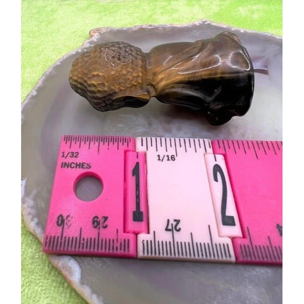 Yellow Tiger Eye Buddha Carving